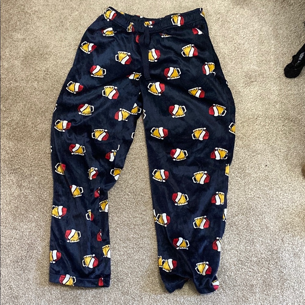 Kids Black Cartoon Print Pajama Pants